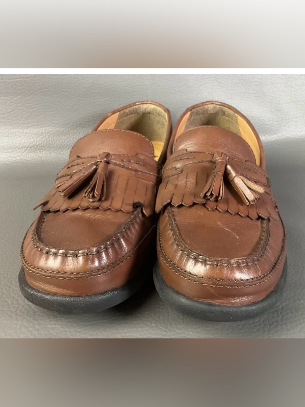 Dockers Men’s Loafers Brown Leather Casual Shoes Size 10 M Sinclair 90-7325